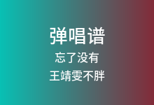 忘了没有吉他谱_王靖雯不胖_G调弹唱六线谱(版本2)