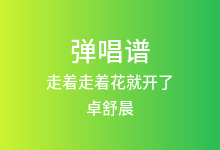 走着走着花就开了吉他谱_卓舒晨_A调弹唱六线谱(版本2)