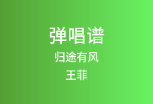 归途有风吉他谱_王菲_G调弹唱六线谱(版本2)