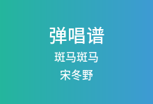 斑马斑马吉他谱_宋冬野_G调弹唱六线谱(版本4)