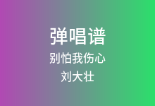 别怕我伤心吉他谱_刘大壮_G调弹唱六线谱(版本4)