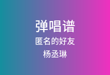 匿名的好友吉他谱_杨丞琳_C调弹唱六线谱(版本6)