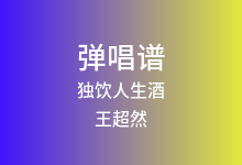 独饮人生酒吉他谱_王超然_G调弹唱六线谱(版本2)