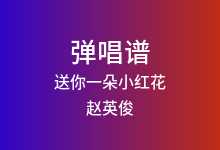 送你一朵小红花吉他谱_赵英俊_降B调弹唱六线谱(版本7)