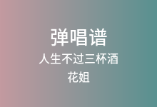 人生不过三杯酒吉他谱_花姐_G调弹唱六线谱(版本4)