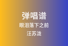 眼泪落下之前吉他谱_汪苏泷_C调弹唱六线谱(版本2)