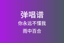 你永远不懂我吉他谱_雨中百合_C调弹唱六线谱