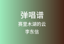 赛里木湖的云吉他谱_李东信_G调弹唱六线谱