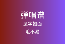 见字如面吉他谱_毛不易_C调弹唱六线谱(版本2)