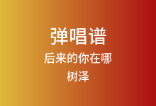 后来的你在哪吉他谱_树泽_G调弹唱六线谱