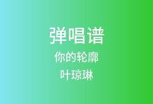 你的轮廓吉他谱_叶琼琳_C调弹唱六线谱(版本2)