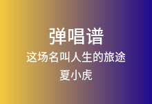这场名叫人生的旅途吉他谱_夏小虎_C调弹唱六线谱