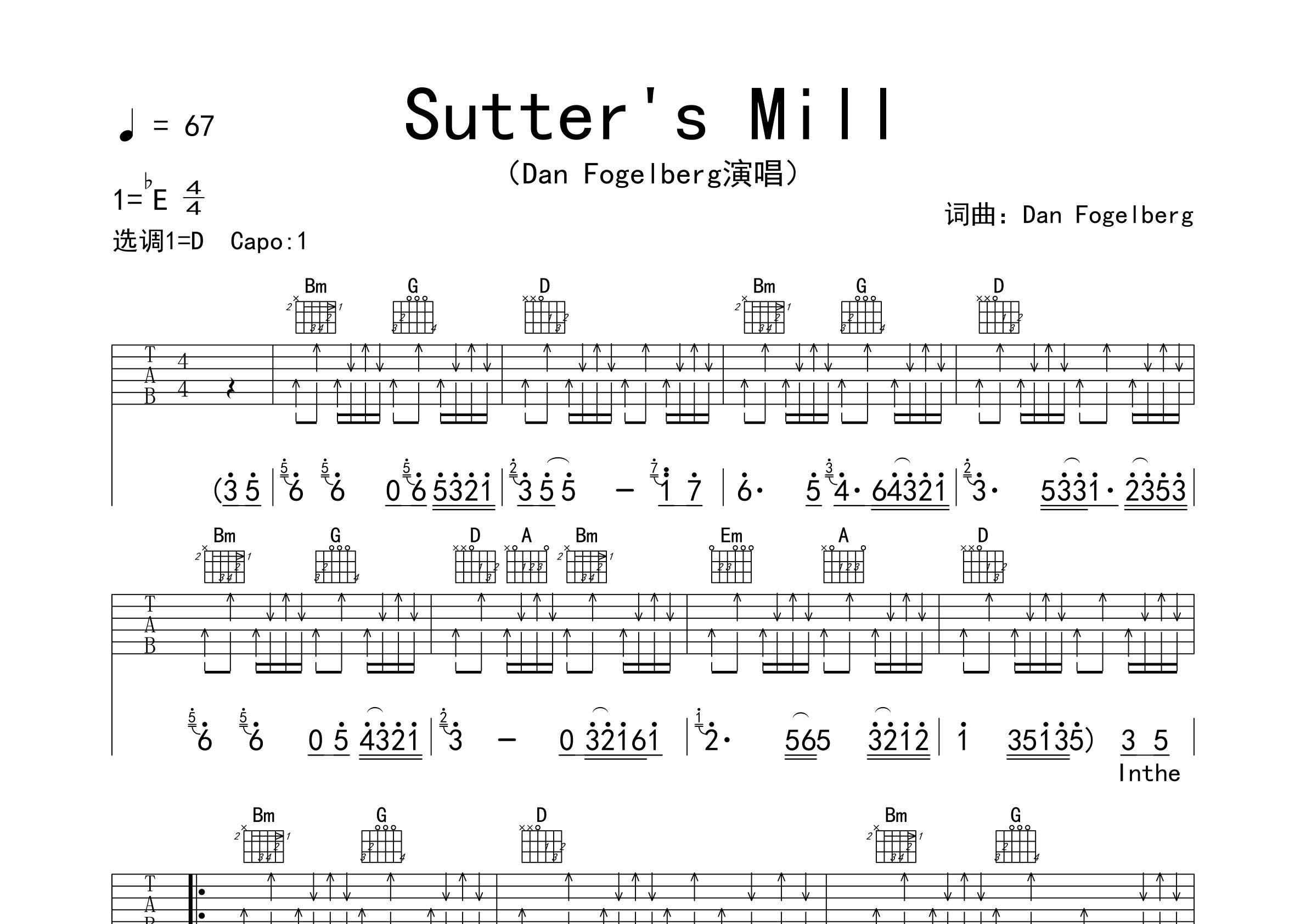 Sutter's-Mill吉他谱预览图