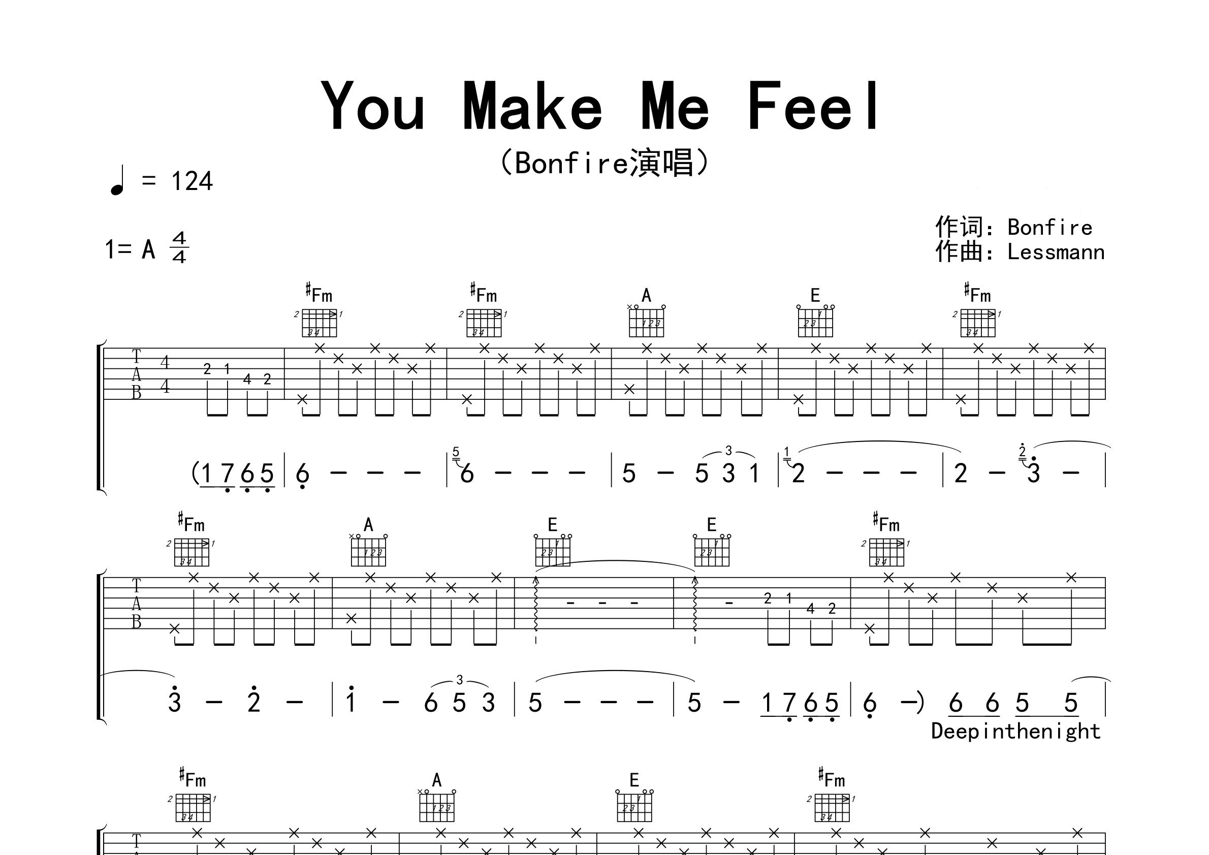 You-Make-Me-Feel吉他谱预览图