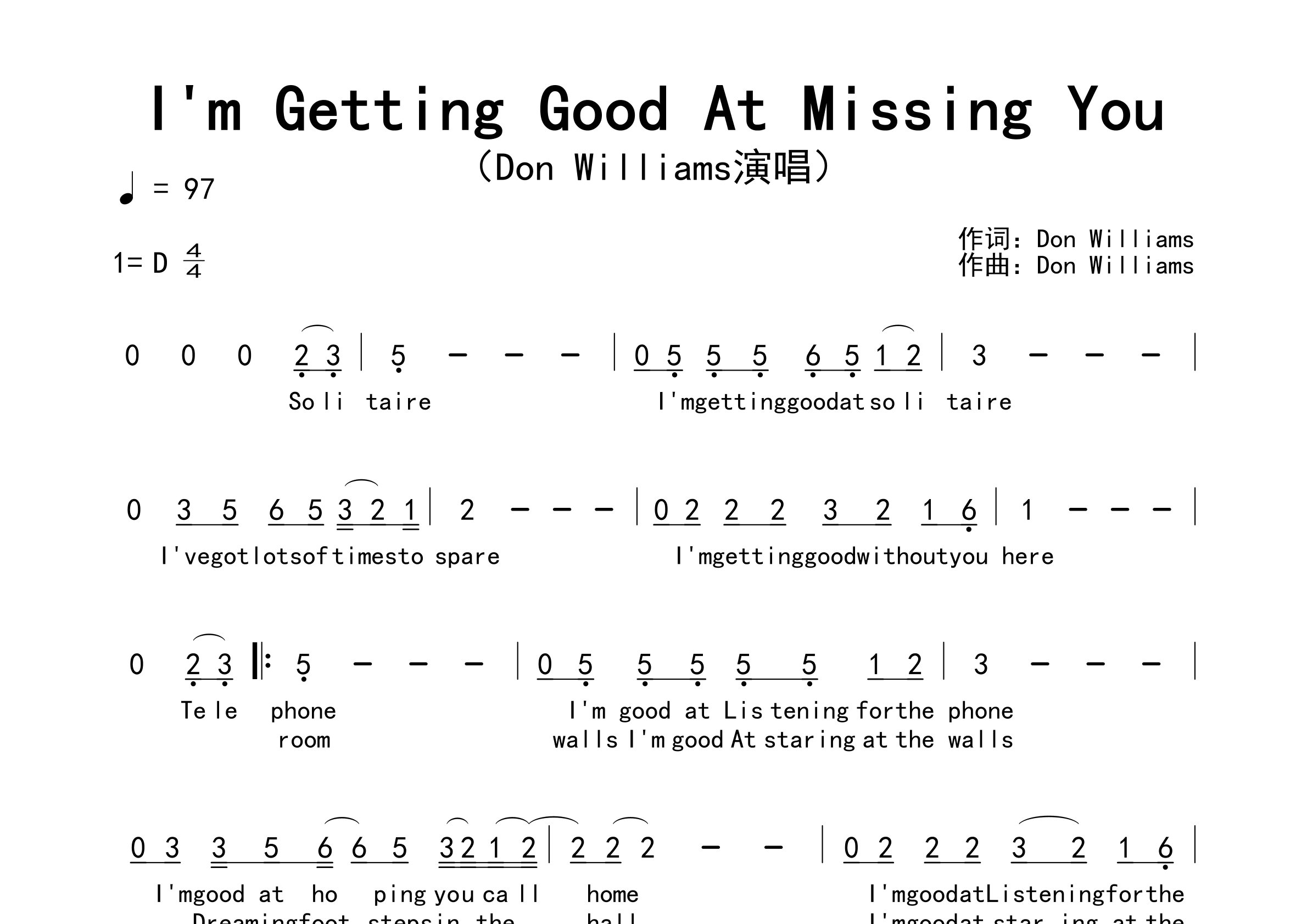 I'm-Getting-Good-At-Missing-You歌曲简谱预览图